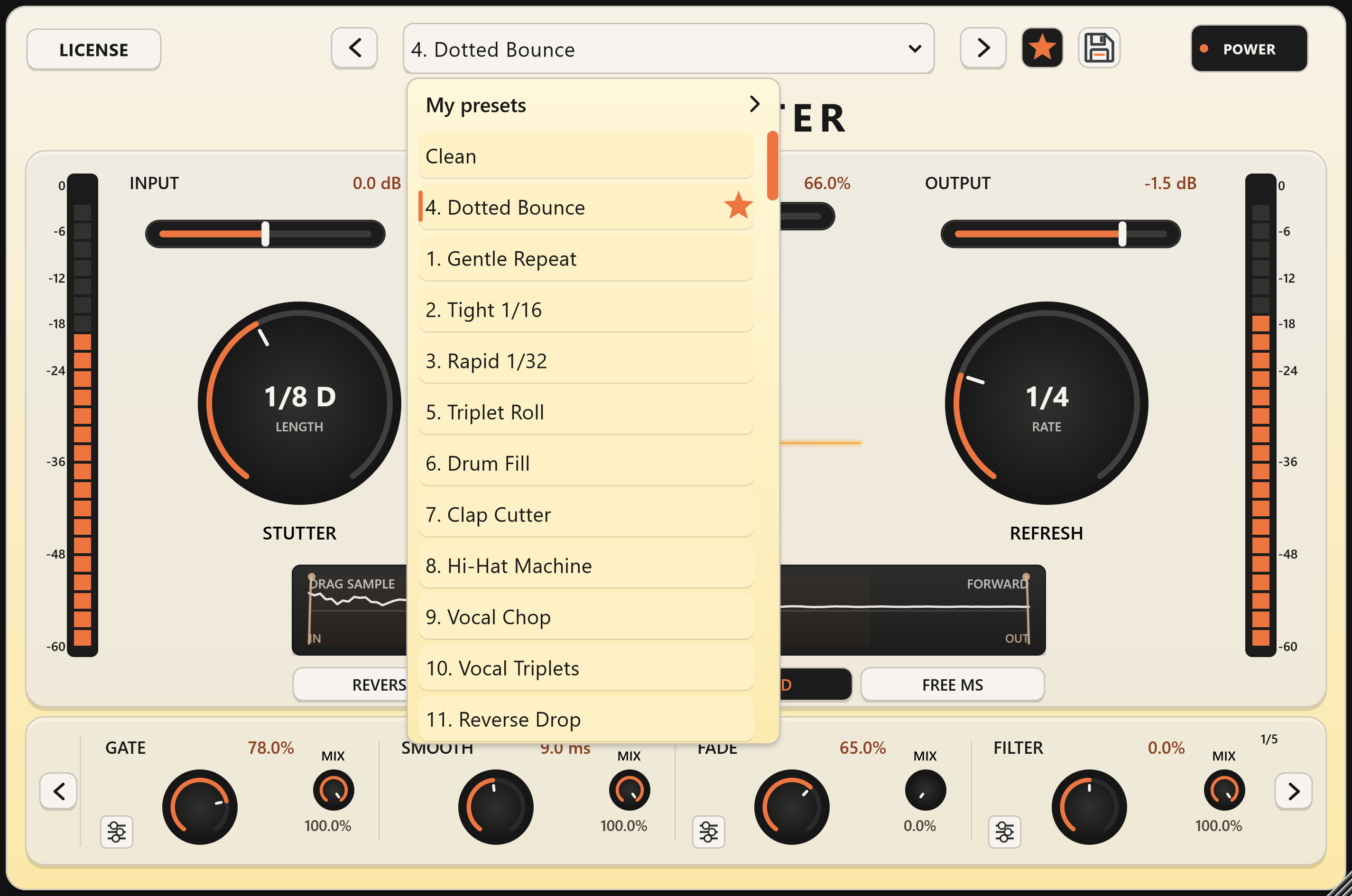 Easy Stutter preset browser